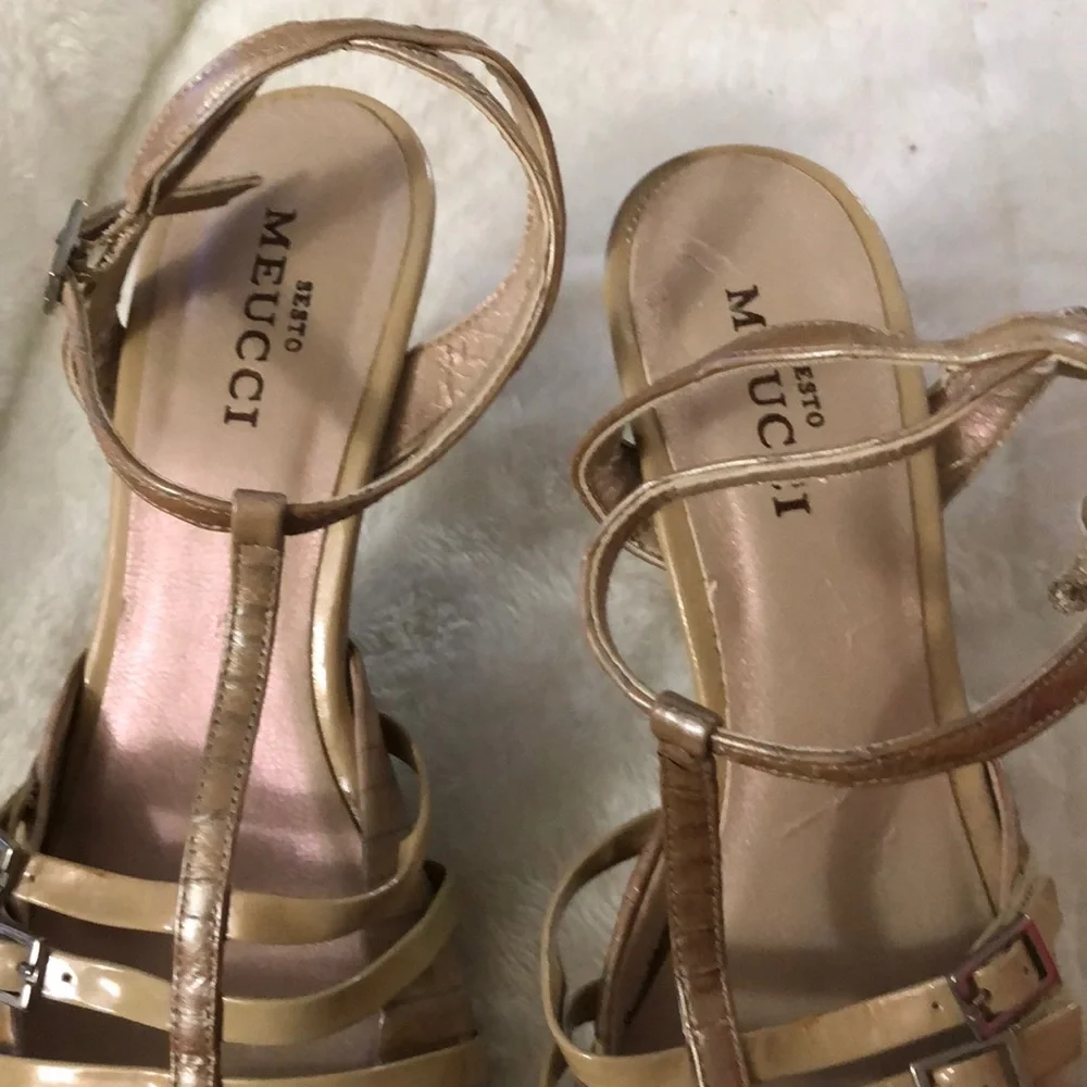 Sesto  Meucci Pump heel strap sandals 8.5 GUC - Picture 2 of 7